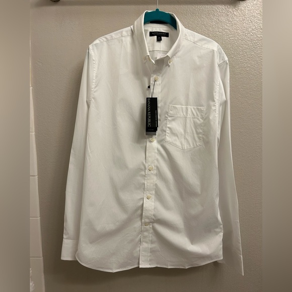 Banana Republic Factory Other - NWT Banana Republic White Slim Tech-Stretch Cotton Shirt Long sleeve